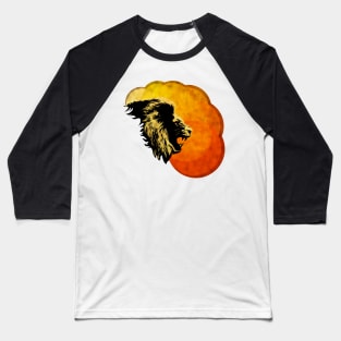 NIGHT PREDATOR: lion silhouette illustration Baseball T-Shirt